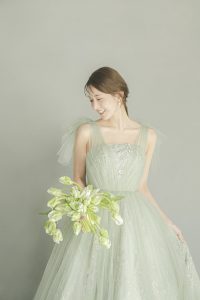 04‐12290 MARIE エスム　esum　グリーン　green　カラードレス　dress