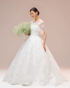 esum　エスム　HANNA　ハンナ　ウェディングドレス　03₋20814　レース　ラップショルダー