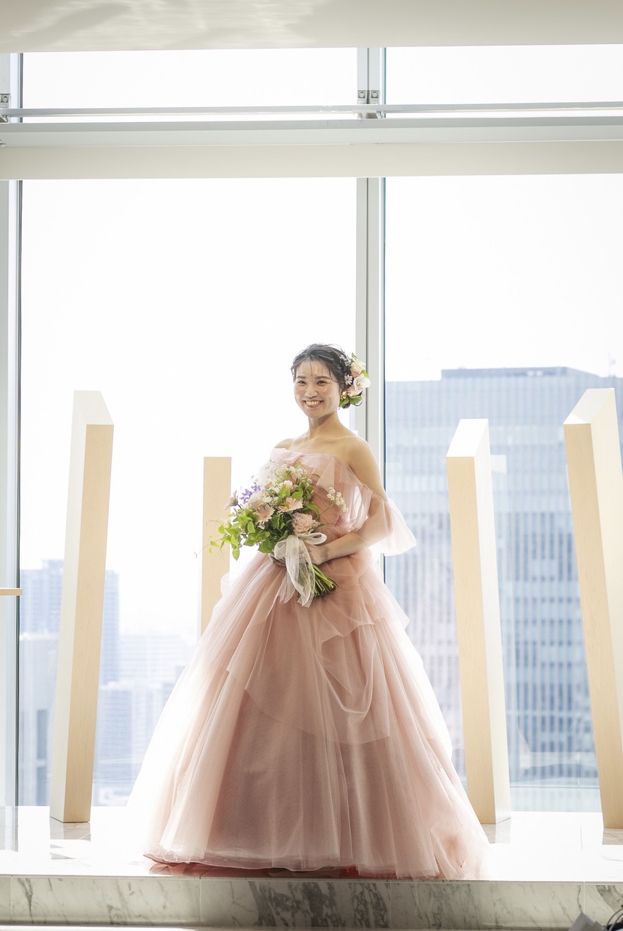 esum　エスム　カラードレス　HENRI　ヘンリ　Fiore Bianca　フィオーレビアンカ　パステルピンク