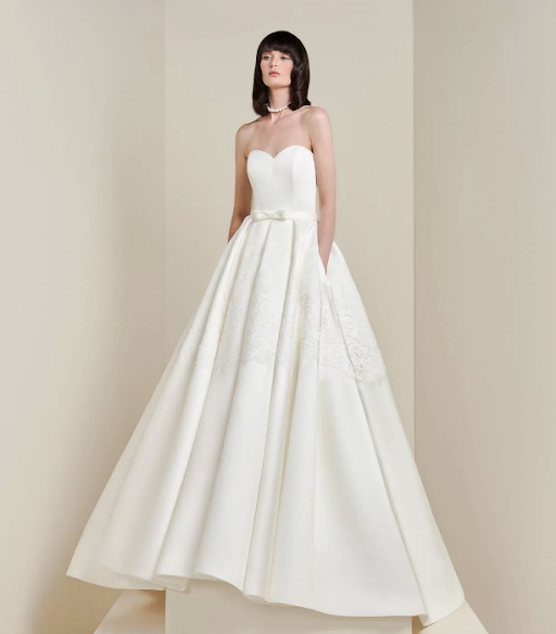 03-20840 VRM441 Viktor&Rolf mariage ヴィクター＆ロルフマリアージュ　ウェディングドレス　wedding dress weddingdress race サテン　Aライン　リボン